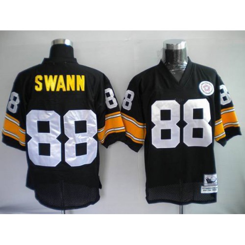 Mitchell & Ness Pittsburgh Steelers #88 Lynn Swann Black Stitched Throwback Jersey Men's
