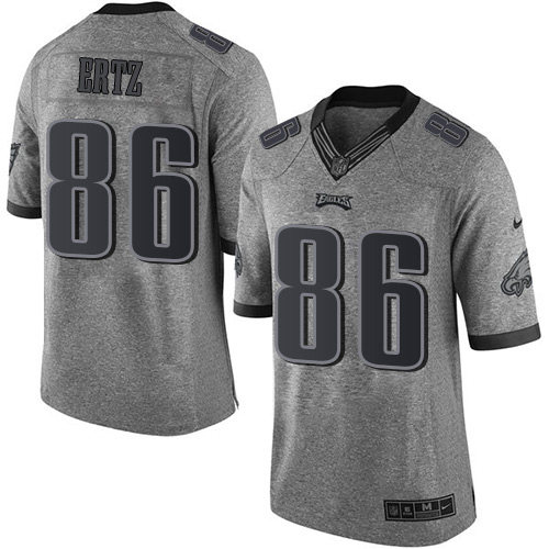 Philadelphia Eagles #86 Zach Ertz Gray Men's Stitched Limited Gridiron Gray Jersey Men's