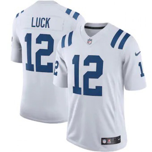Indianapolis Indianapolis Colts #12 Andrew Luck Men's White Vapor Limited Team Jersey Men's