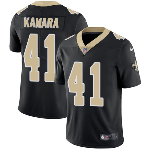 Saints #41 Alvin Kamara Black Team Color Men's Stitched Vapor Untouchable Limited Jersey