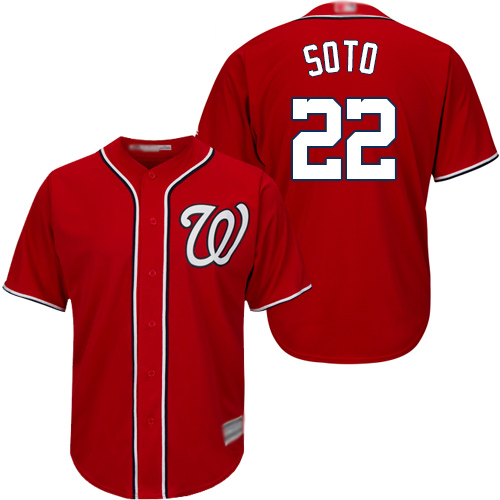 Washington Nationals #22 Juan Soto Red Cool Base Stitched Youth Jersey Youth
