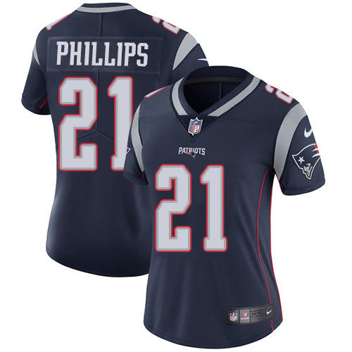 New England Patriots #21 Adrian Phillips Navy Blue Team Color Women's Stitched Vapor Untouchable Limited Jersey Womens