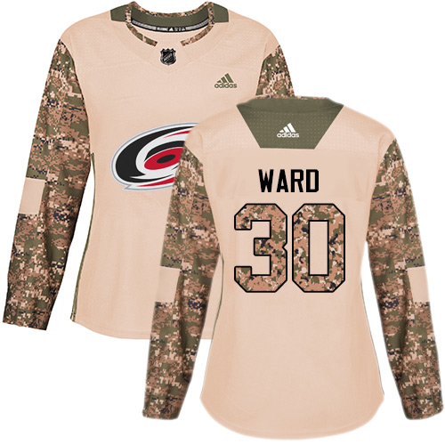 Adidas Carolina Hurricanes #30 Cam Ward Camo Authentic 2017 Veterans Day Women's Stitched Jersey Womens