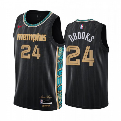 Memphis Grizzlies #24 Dillon Brooks Black Womens Swingman 2020-21 City Edition Jersey Womens
