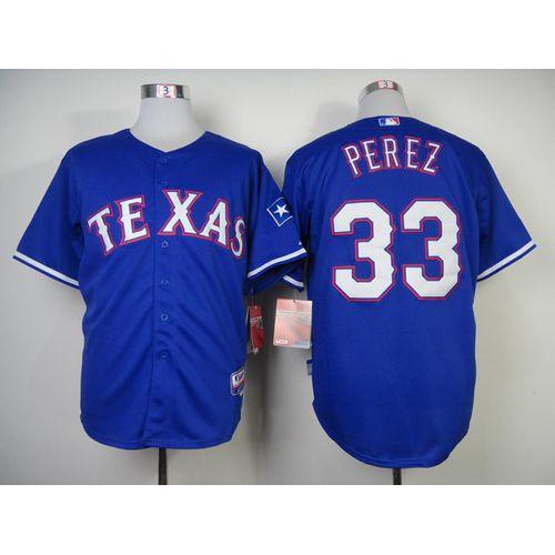 Texas Rangers #33 Martin Perez Blue Cool Base Stitched Jersey Men's