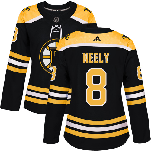 Adidas Boston Bruins #8 Cam Neely Black Home Authentic Women's Stitched Jersey Womens