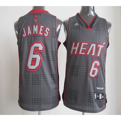 Miami Heat #6 LeBron James Black Rhythm Fashion Stitched Jersey Mens