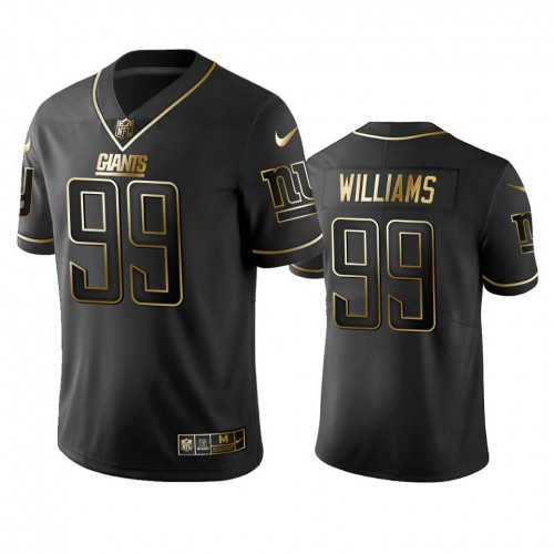 New York Giants #99 Leonard Williams Black Golden Limited Edition Stitched Jersey Men's