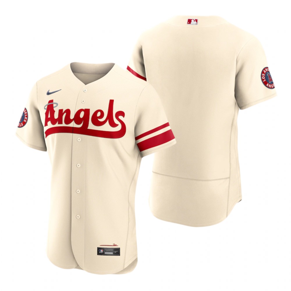 Los Angeles Angels Blank Cream Men's Authentic 2022 City Connect Jersey