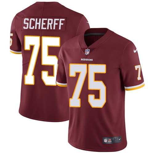 Washington Commanders #75 Brandon Scherff Burgundy Red Team Color Men's Stitched Vapor Untouchable Limited Jersey Men's