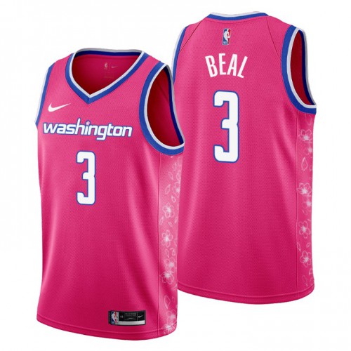 Washington Wizards #3 Bradley Beal Mens 2022-23 City Edition Jersey - Cherry Blossom Pink Mens