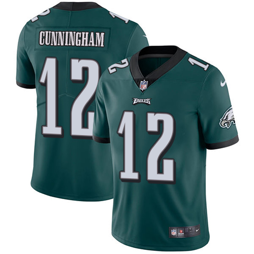 Philadelphia Eagles #12 Randall Cunningham Midnight Green Team Color Men's Stitched Vapor Untouchable Limited Jersey Men's
