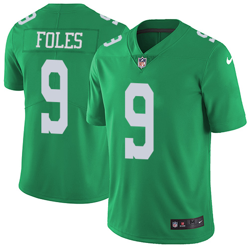 Philadelphia Eagles #9 Nick Foles Green Men's Stitched Limited Rush Jersey Men's