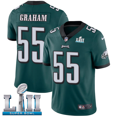 Eagles #55 Brandon Graham Midnight Green Team Color Super Bowl LII Youth Stitched Vapor Untouchable Limited Jersey