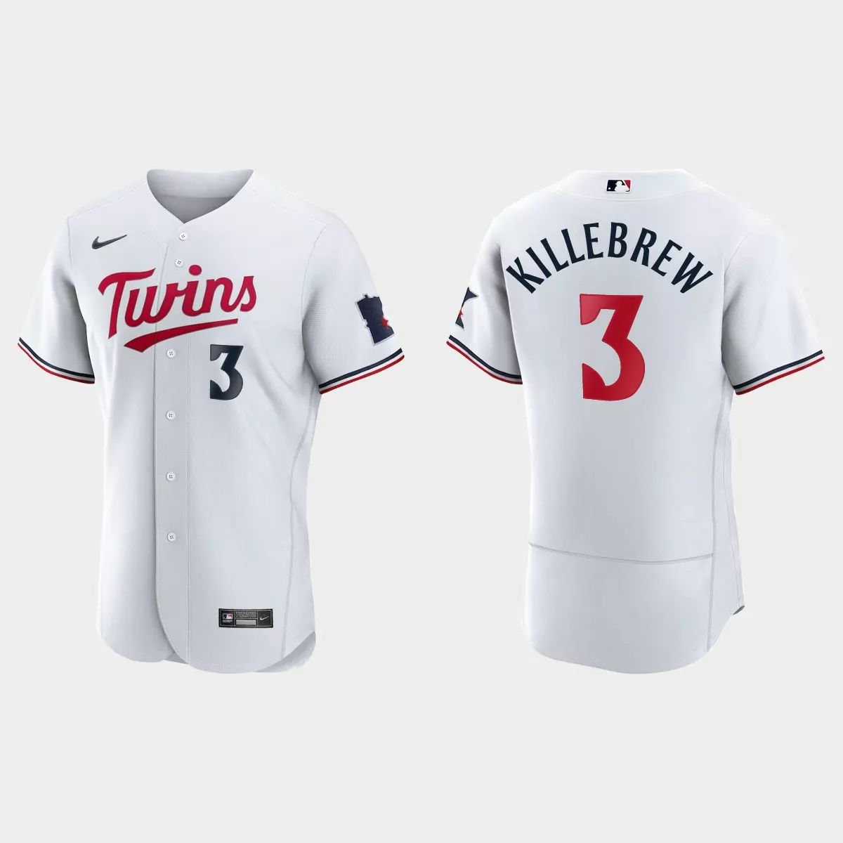 Minnesota Twins #3 Harmon Killebrew Men's 2023 Authentic Jersey - White