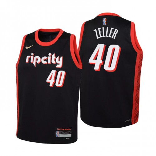 Portland Trail Portland Trail Blazers #40 Cody Zeller Youth Black 2021/22 Swingman Jersey - City Edition Youth