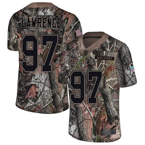 Giants #97 Dexter Lawrence Camo Men's Stitched Limited Rush Realtree Jersey