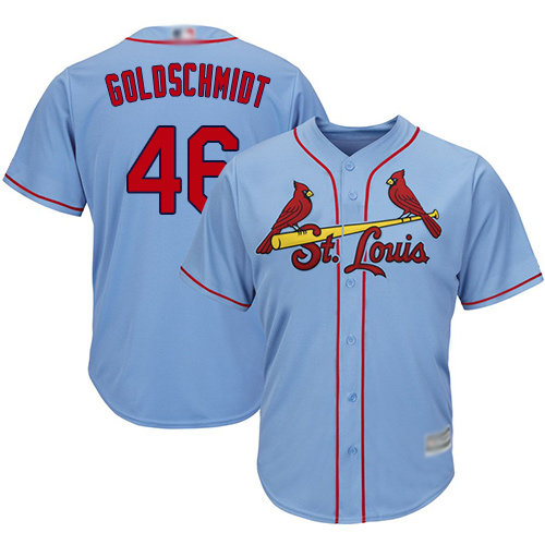 St.Louis Cardinals #46 Paul Goldschmidt Light Blue Cool Base Stitched Youth Jersey Youth