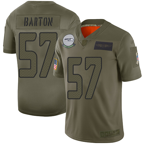 Seattle Seahawks #57 Cody Barton Camo Men's Stitched Limited 2019 Salute To Service Jersey Men's