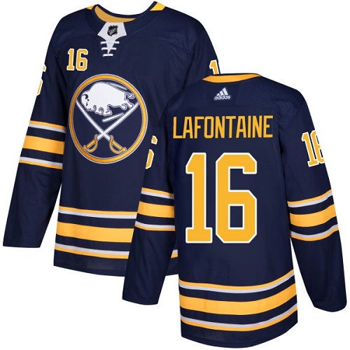 Adidas Buffalo Sabres #16 Pat Lafontaine Navy Blue Home Authentic Stitched Jersey Men's