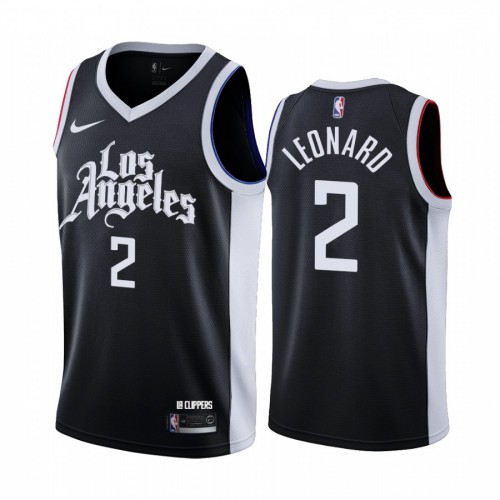 Los Angeles Clippers #2 Kawhi Leonard Black Youth Swingman 2020-21 City Edition Jersey Youth