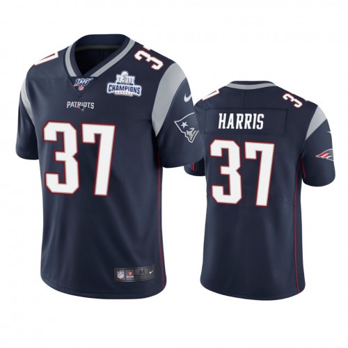 New England New England Patriots #37 Damien Harris Navy Super Bowl LIII Champions Vapor Limited Jersey Men's