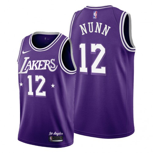 Los Angeles Los Angeles Lakers #12 Kendrick Nunn Youth 2021-22 City Edition Purple Jersey Youth