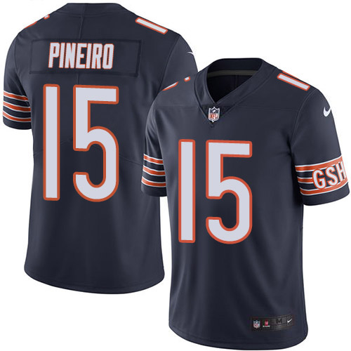Chicago Bears #15 Eddy Pineiro Navy Blue Team Color Men's Stitched Vapor Untouchable Limited Jersey Men's