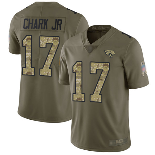 Jacksonville Jaguars #17 DJ Chark Jr Olive/Camo Youth Stitched Limited 2017 Salute to Service Jersey Youth