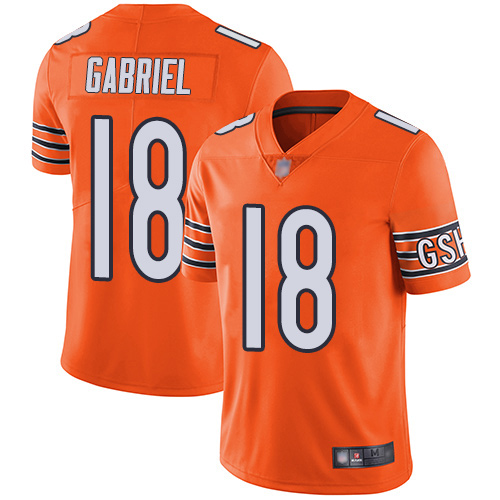 Chicago Bears #18 Taylor Gabriel Orange Men's Stitched Limited Rush Jersey Men's