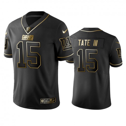 New York Giants #15 Golden Tate III Black Golden Limited Edition Stitched Jersey Men's
