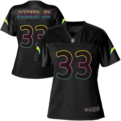 Chargers #33 Derwin James Jr Black Women's Fashion Game Jersey