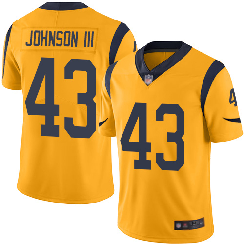 Los Angeles Rams #43 John Johnson III Gold Men's Stitched Limited Rush Jersey Men's