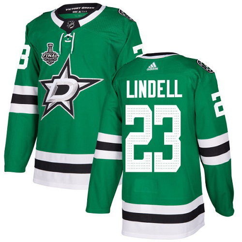 Adidas Dallas Stars #23 Esa Lindell Green Home Authentic Youth 2020 Stanley Cup Final Stitched Jersey Youth