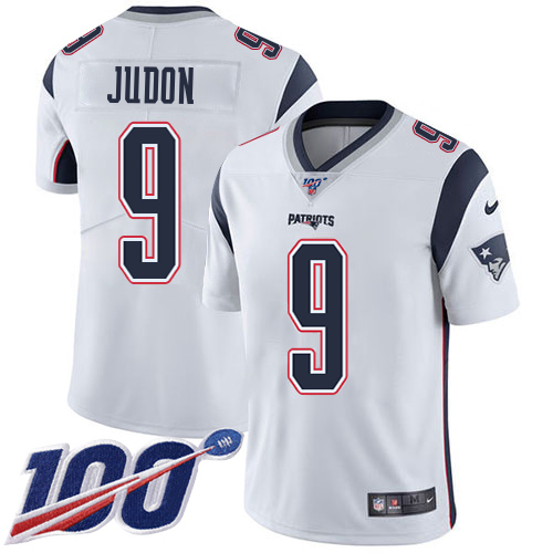 Patriots #9 Matt Judon White Youth Stitched 100th Season Vapor Limited Jersey