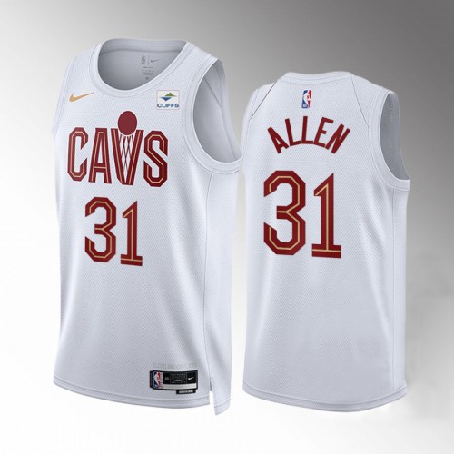Cleveland Cleveland Cavaliers #31 Jarrett Allen Mens White 2022-23 Association Edition Jersey Mens
