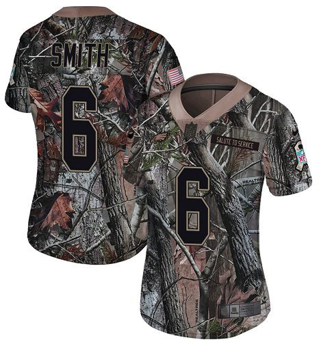 Eagles #6 DeVonta Smith Camo Women's Stitched Limited Rush Realtree Jersey
