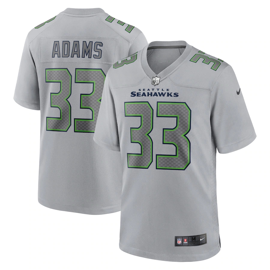 Seattle Seahawks #33 Jamal Adams Men's Gray Atmosphere Fashion Game Jersey