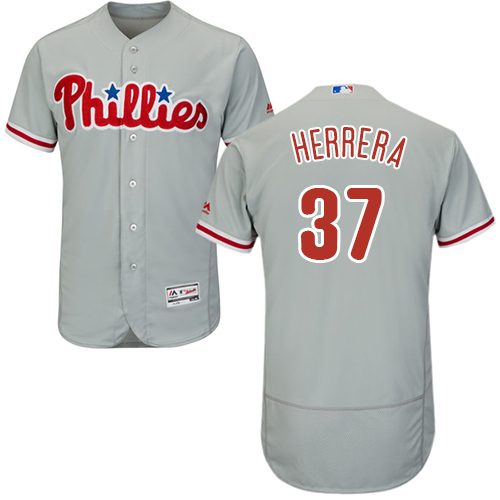 Philadelphia Phillies #37 Odubel Herrera Grey Flexbase Authentic Collection Stitched Jersey Men's