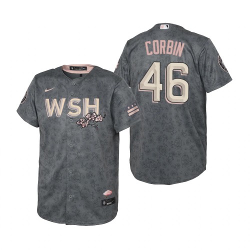 Washington Washington Nationals #46 Patrick Corbin Youth Gray 2022 City Connect Replica Jersey Youth