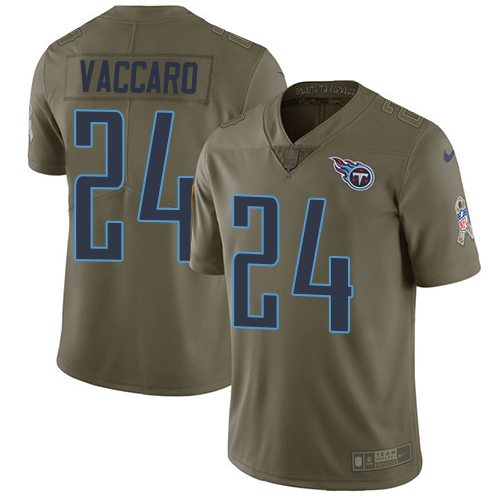 Tennessee Titans #24 Kenny Vaccaro Olive Men's Stitched Limited 2017 Salute To Service Jersey Men's