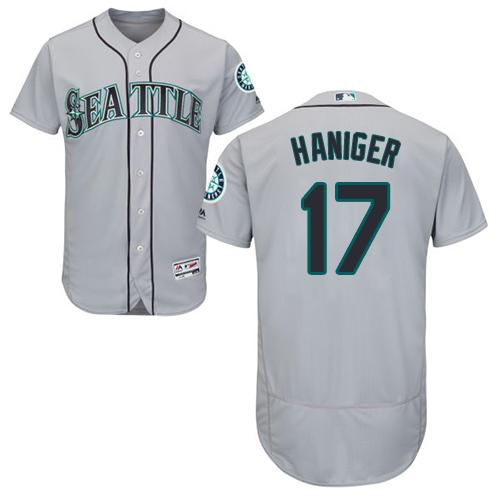 Seattle Mariners #17 Mitch Haniger Grey Flexbase Authentic Collection Stitched Jersey Men's