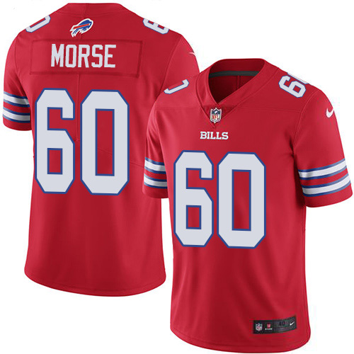 Buffalo Bills #60 Mitch Morse Red Men's Stitched Elite Rush Jersey Men's