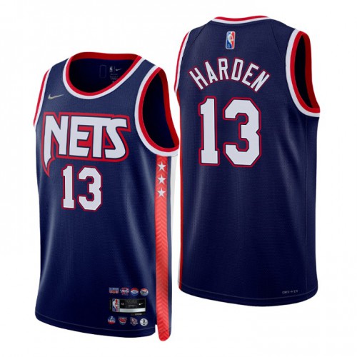 Brooklyn Brooklyn Nets #13 James Harden Mens Navy 2021/22 Swingman Jersey - City Edition Mens