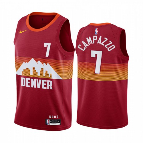 Denver Nuggets #7 Facundo Campazzo Red Swingman 2020-21 City Edition Jersey Mens