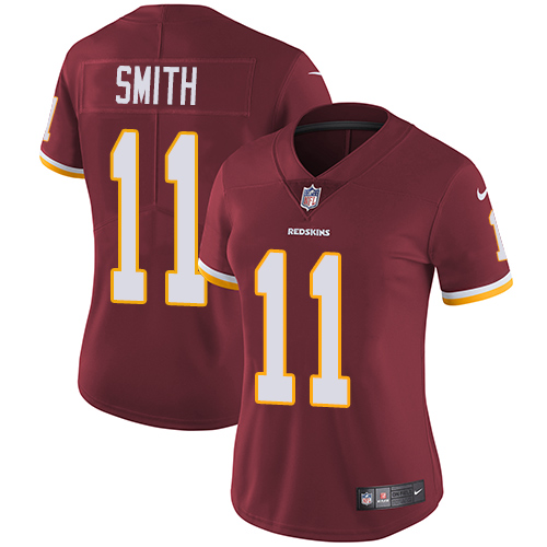 Washington Commanders #11 Alex Smith Burgundy Red Team Color Women's Stitched Vapor Untouchable Limited Jersey Womens