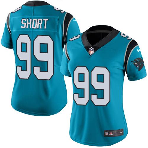 Carolina Panthers #99 Kawann Short Blue Women's Stitched Limited Rush Jersey Womens