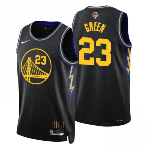 Golden State Golden State Warriors #23 Draymond Green Mens Black Swingman 2022 Finals City Edition Jersey Mens