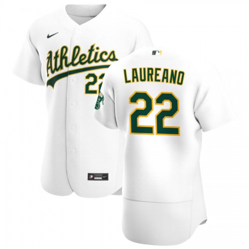 Oakland Oakland Athletics #22 Ramon Laureano Men's White Home 2020 Authentic Player Jersey Men's