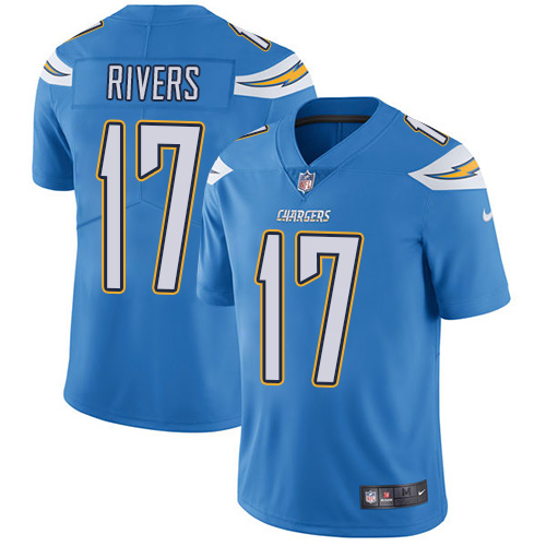 Los Angeles Chargers #17 Philip Rivers Electric Blue Alternate Youth Stitched Vapor Untouchable Limited Jersey Youth